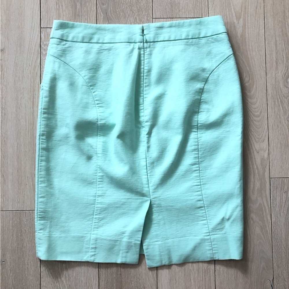 J. Crew The Pencil Skirt in Mint Green Size 4 - Picture 3 of 10